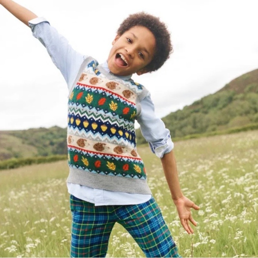 Mini Boden Fair Isle “George” Sweater Vest